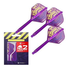 Target Darts Luke Littler World Champion K-Flex Flights und Schaftsystem, No.2 | The Nuke 2025 Edition K-Flex, All-in-One integrierte Flights und SchÃ¤fte (3er Pack) â Medium, 33mm
