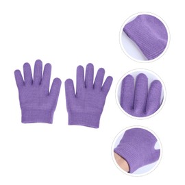 FOMIYES 1pair Purple Moisturizing Spa Gloves for Hand Care Adult Skin Treatment Gel Gloves Nourishing Exfoliating Nighttime Therapy for Smooth Hands