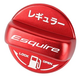 XIKER Fuel Cap Cover for Toyota Esquire 80 Series, Stylish Aluminum Fuel Cap, Accessory for Replacing Gas Tank Cap, Suitable for Regular Models, Red