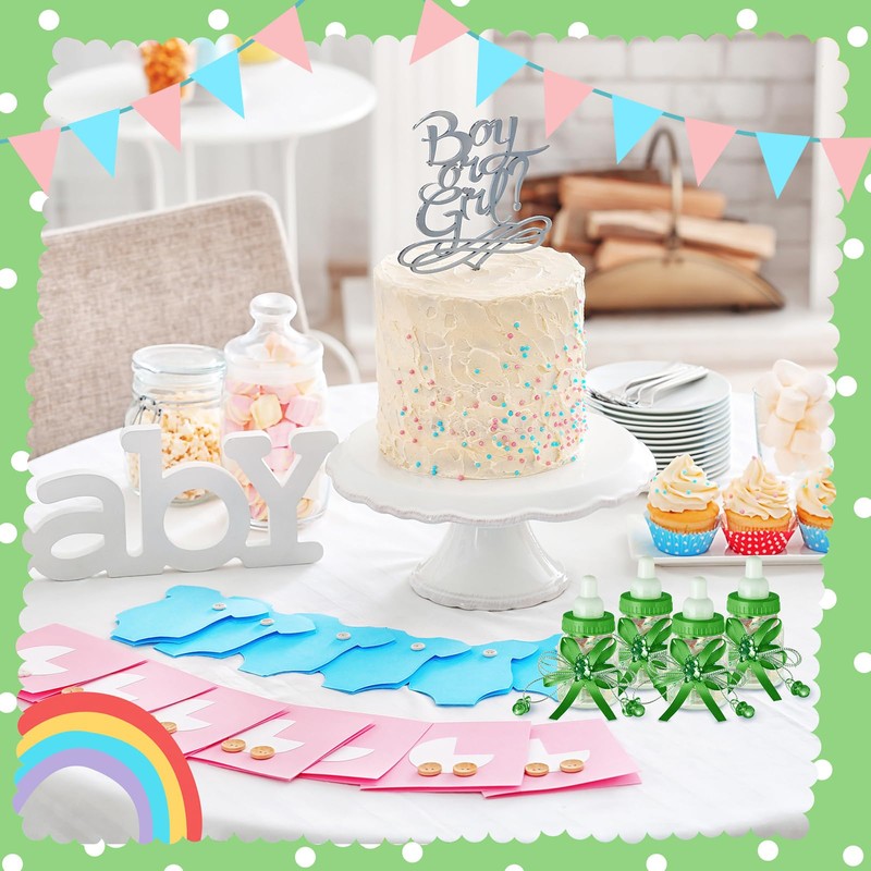 Nuenen 48 Pcs Baby Shower Bottles Baby Shower Mini Milk