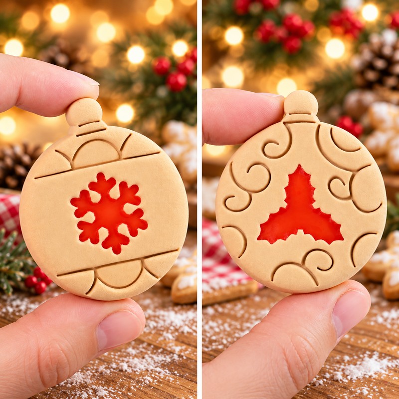 Christmas Cookie Mold Set for Holiday Baking – 10 Festive