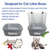 3Pcs/Set Cat Litter Box Pee Shields, Easy Clean Frosted Cat