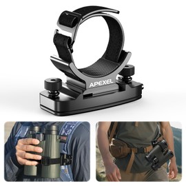 APEXEL Binoculars Backpack Clip with 38mm Quick Release Plate, Attaches to Straps and Belts, CNC Aluminum Binocular Carrying System with 1/4" Screw for Tripod, Binoculars Accessories Also for Cameras.