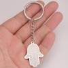 kkjoy Hamsa Hand of Fatima Keychain with Star of David