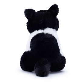 Zappi Co Palm Pups Border Collie Plush Toy (20cm) - Sheepdog Pup - 100% Recycled, Lovable and Energetic Playmate