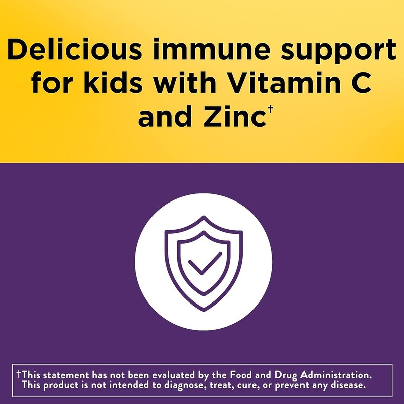Nature Made Kids First Elderberry Vitamin C/Zinc Dietary Supplement, 40-Gummies
