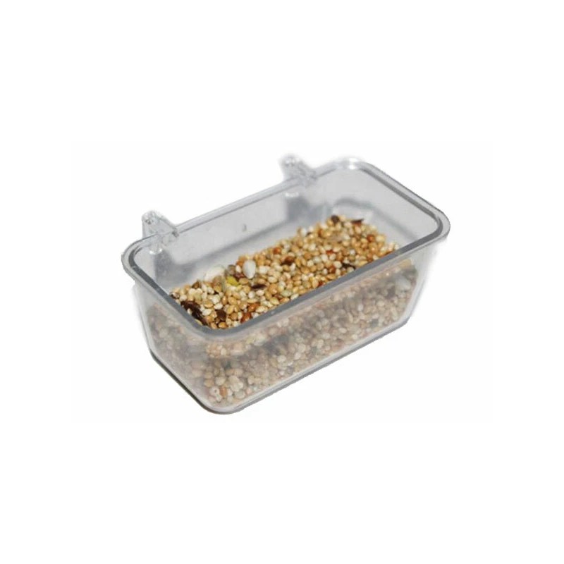 Fit Fly Parakeet Feeder Seed Water Small 3 oz Clear