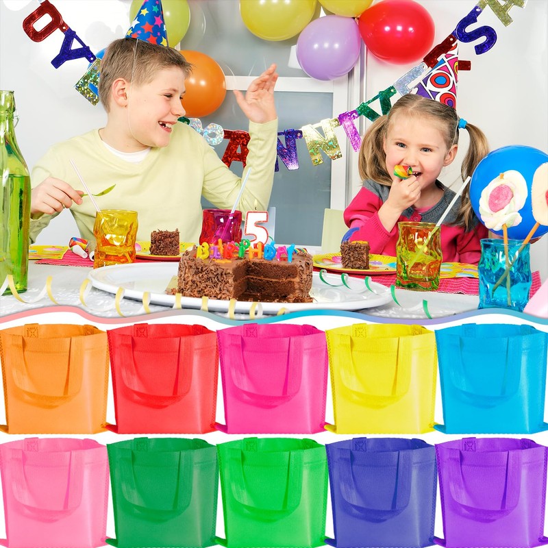 SPERPAND 40Pcs Reusable Party Favor Bags, Non-Woven Small Goodie Bags,