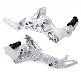 Minho Motorcycle Right Side and Left Side Foot Pegs Footrest Pedal in Aluminum Alloy Material Compatible with Honda Grom MSX 125 SF 2017-2020