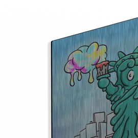 Luxe Metal Art 'The Statue Of Flooberty' by Matt Wills Metal Wall Art, 24" x 24"