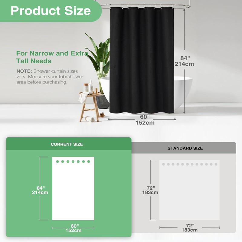 Dynamene Stall Fabric Shower Curtain - 60 x 84 inch
