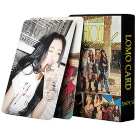 PYAJUU LE SSERAFIM Photocard 55PCS LESSERAFIM HOT Album Photo Cards KPOP Photocards Merchandise of Postcards KPOP Postcard for Fans Daughter Birthday Gift Set