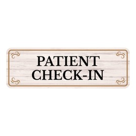 Standard Plus Patient Check-In Door or Wall Sign | Office Signage -Small