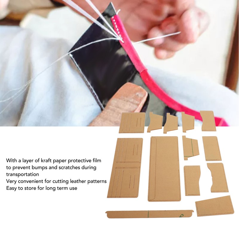 13 Pcs Leather Wallet Template Transparent Clear Acrylic Leather Template