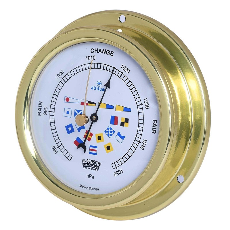 Delite 858sfb Altitude Barometer Brass 125mm