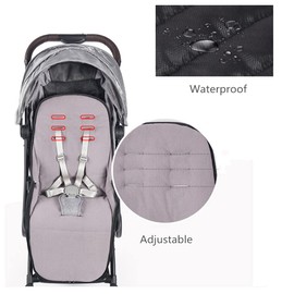 Baby Stroller Pushchair Fleece Cushion Detachable Footmuff Waterproof Cushion Pad Winter Pushchair Seat Liners Warm Windproof Infant Cushion Buggy Pushcar Seat Pram Baby Seat Padding Mat Universal