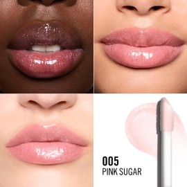 Rimmel Oh My Gloss! Lip Oil 005 Pink Sugar, Juicy Shine, Hydrates & Naturally Plumps, Moisture Boost, Vitamin E, Replenishes & Restores the Lips, Coconut Oil, Non-Sticky, Vegan & Cruelty Free
