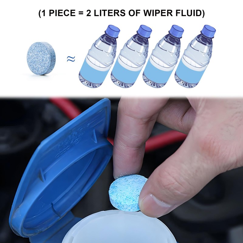 NYTKL 100 PCS Car Windshield Washer Tablets, Windshield Wiper Fluid