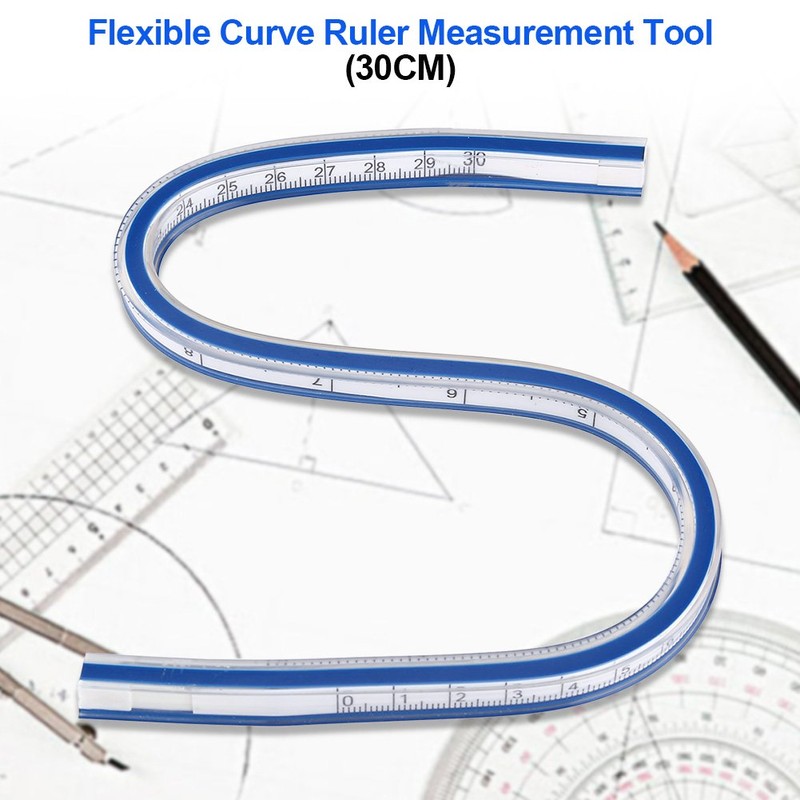 30cm / 40cm / 60cm Flexible Curve Plastic Ruler Painting