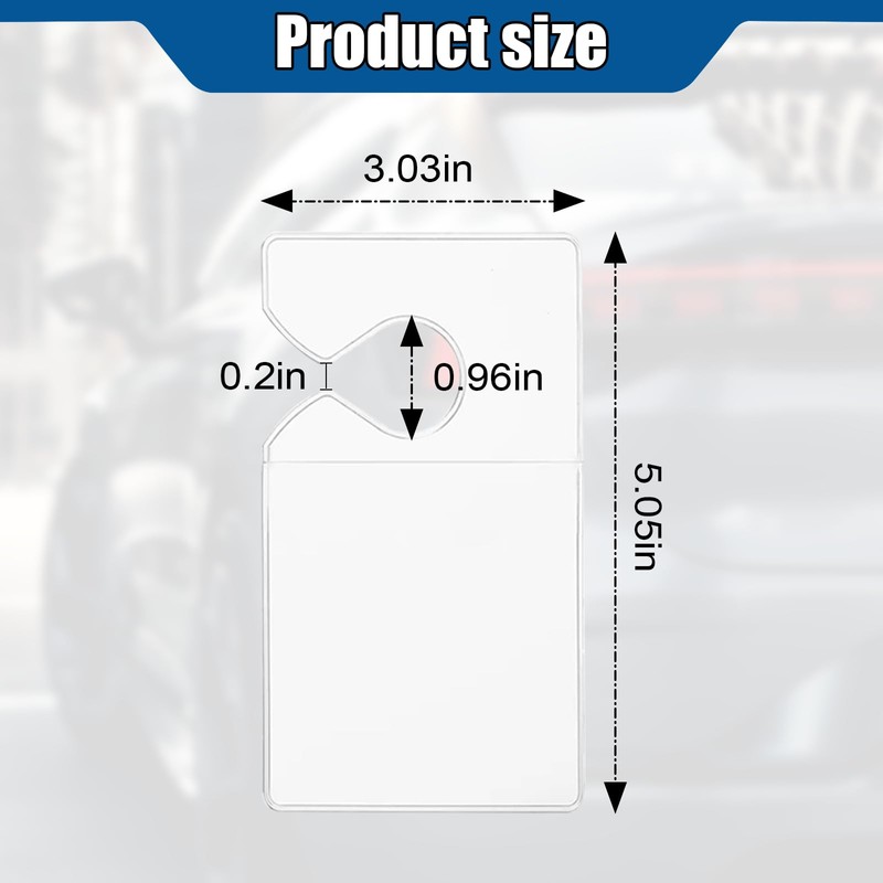 ZIMISI Clear Parking Permit Holder, Vertical Car Parking Card Holder,