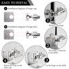 4pcs Cabinet Hinge Repair Plate Brushed Stainless Steel Fixing Bracket