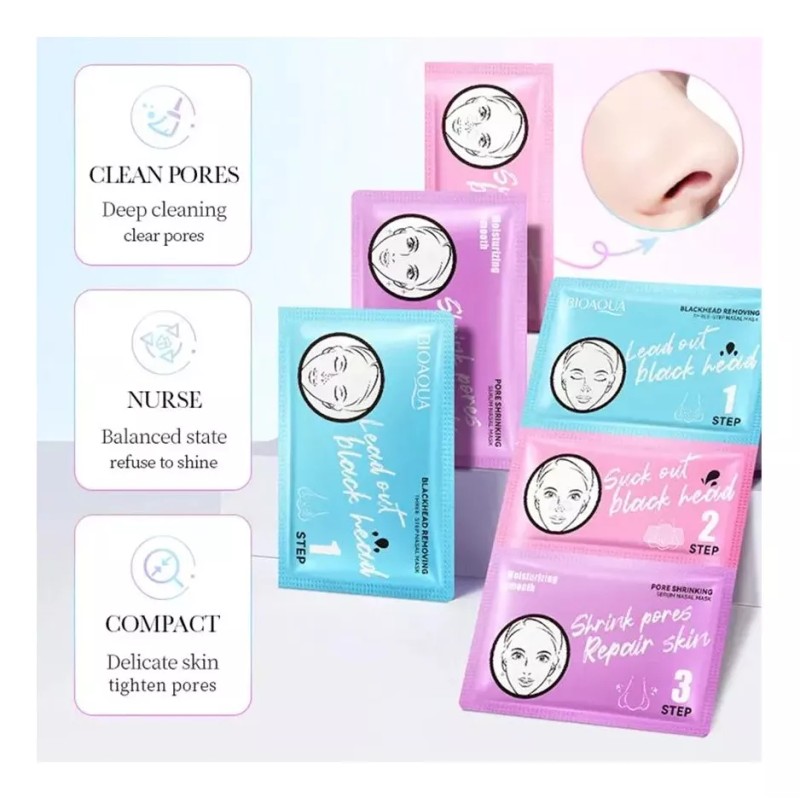 Bioaqua Set De 5 Mascarillas Bioaqua Tiras Puntos Negros 3