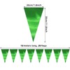 20M/65FT Green Triangle Pennant Banner Flag Metallic Fabric Bunting Garland