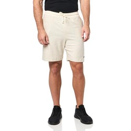 Karl Lagerfeld Paris Men's Pull-on Striped Textured Shorts, Natural, Large