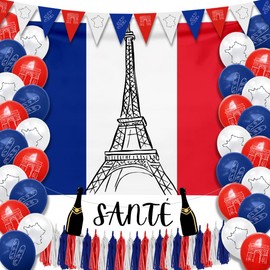 Hades French Party Decor – Paris Party Decorations – France Party Decorations – French Flag Decorations – Bastille Day Decor – French Themed Decorations – Birthday Theme Party Supplies Adults and Kids