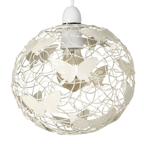 MiniSun MiniSun | Modern Cream Wire Frame Globe Ceiling Light