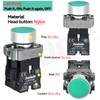 10 Amp 22MM Latching Push Button Switch Green 1NO 1NC