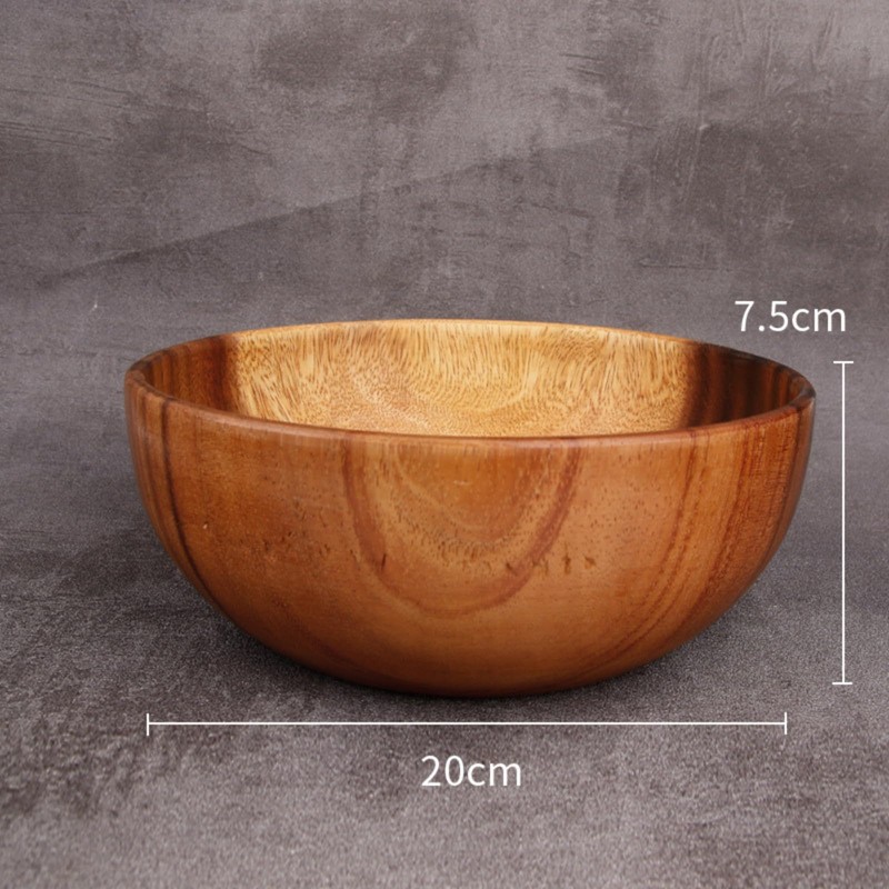 LUXIS DESIGNS Acacia Wave Serving Bowl for Fruits or Salads,