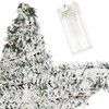 com-four® Artificial Christmas Star Snowed with Lighting and Timer, Star