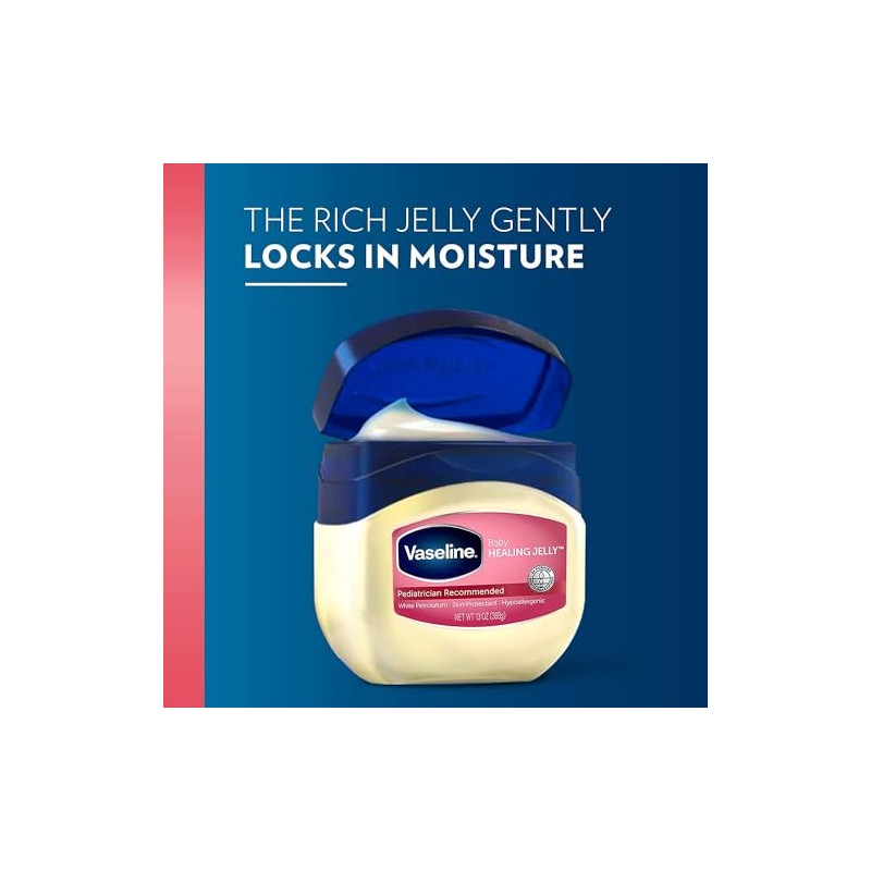 Vaseline 100% Pure Petroleum Jelly, Baby 13 Ounce (Pack of