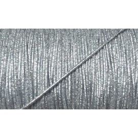 Großhandel für Schneiderbedarf 5 m Elastic Cord / Rubber Cord Lurex Silver 2 mm for Decoration, Light Household and Crafts