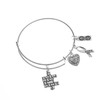 Infinity Collection Autism Bangle Bracelet, Autism Ribbon Awareness Jewelry, Autism