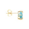 Ivy Gems 9ct Yellow Gold Pineapple Cut Turquoise Stud Earrings