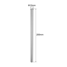 sourcing map 2pcs Linear Motion Rod Shaft Guide 10mm x 200mm (0.394" x 7.87") Case Hardened Steel Chrome Plated, Metric Linear Rail Rod for 3D Printer, CNC Machine