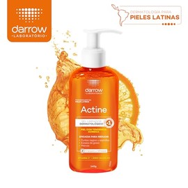 Darrow Actine Gel Limpiador Facial Dermatológico con Vitamina C y acido salicilico, para Piel Grasa y con Tendencia Acneica, Elimina el Brillo del Ros