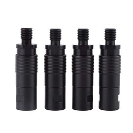 Focket 4 Pieces Alarm Connector, Quick Release Alarm, Pod Connector for Fishing Rod, Fishing Alarm for Bite Alarm, Fishing Tackle (Black)