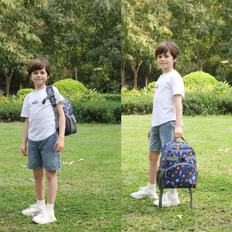 FlowFly Kids Backpack for Toddler Boys Girls, Simple Lightweight Bookbag