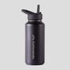 Kathmandu Straw Lid Insulated Bottle - 950 ml Black Stingray