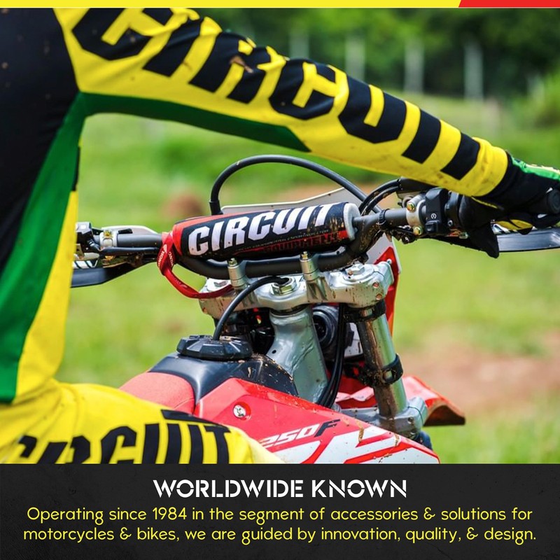 CIRCUIT EQUIPMENT Universal Motorcycle Handguards - High-strength Polymer, Ergonomic Design,