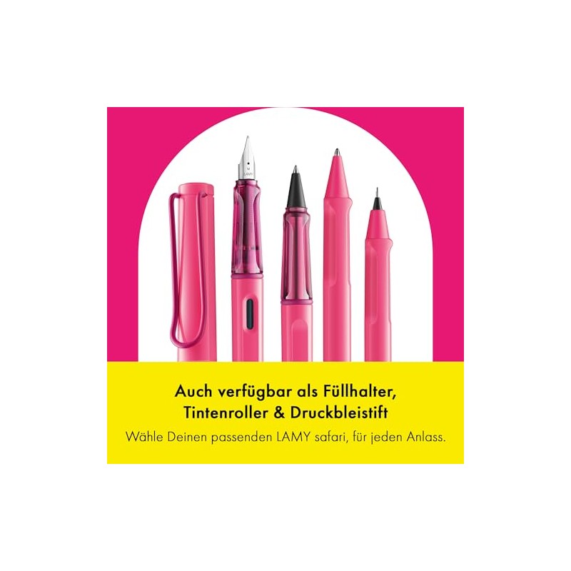 Lamy Safari Neon Pink Ballpoint Pen - Timeless Classic Ballpoint