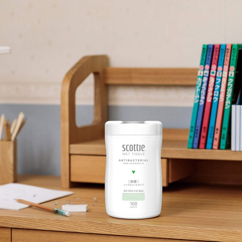 スコッティ ウェットティシュー 除菌 ノンアルコールタイプ 本体 100枚