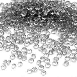 Pack of 1000 Acrylic Decorative Diamond Crystals 4 mm Glitter Confetti Table Decoration Sparkling Decorative Stones Crystals Confetti Diamonds for DIY Decoration Table Decoration Wedding Christening