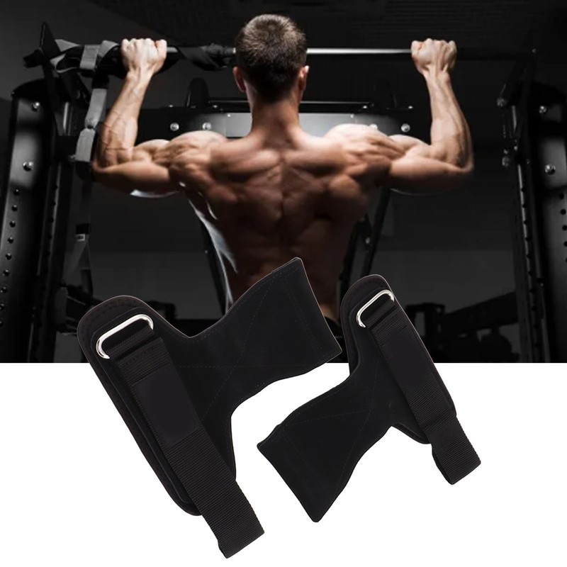 Pull Up Deadlift Straps Assist Wrist Padded Workout Power Lifting