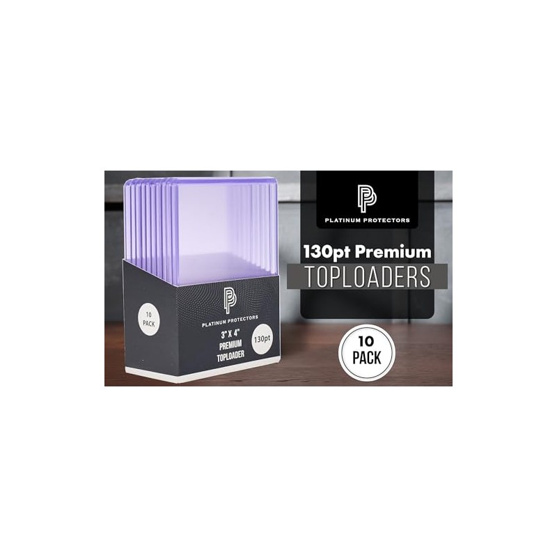 Platinum Protectors 130pt Toploaders - Protectores de tarjetas de comercio