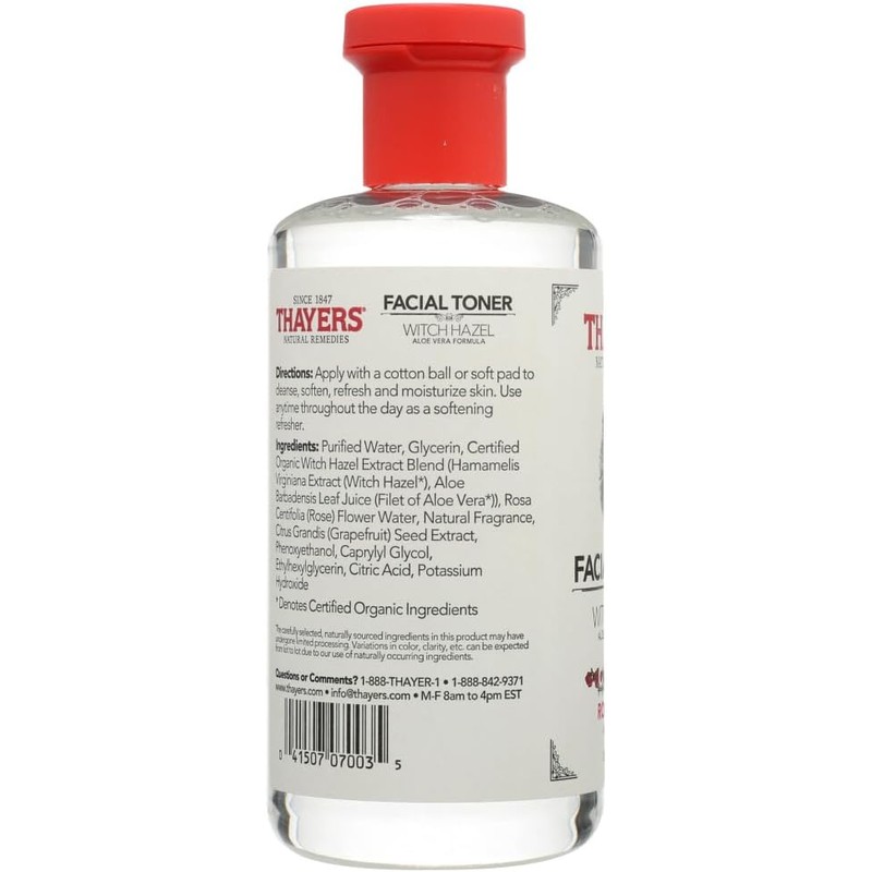 Thayers Rose Petal Witch Hazel with Aloe Vera - 12