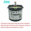 Bringsmart 60ktyz 110V 110rpm Ac Motor Low Noise Gearbox Electric